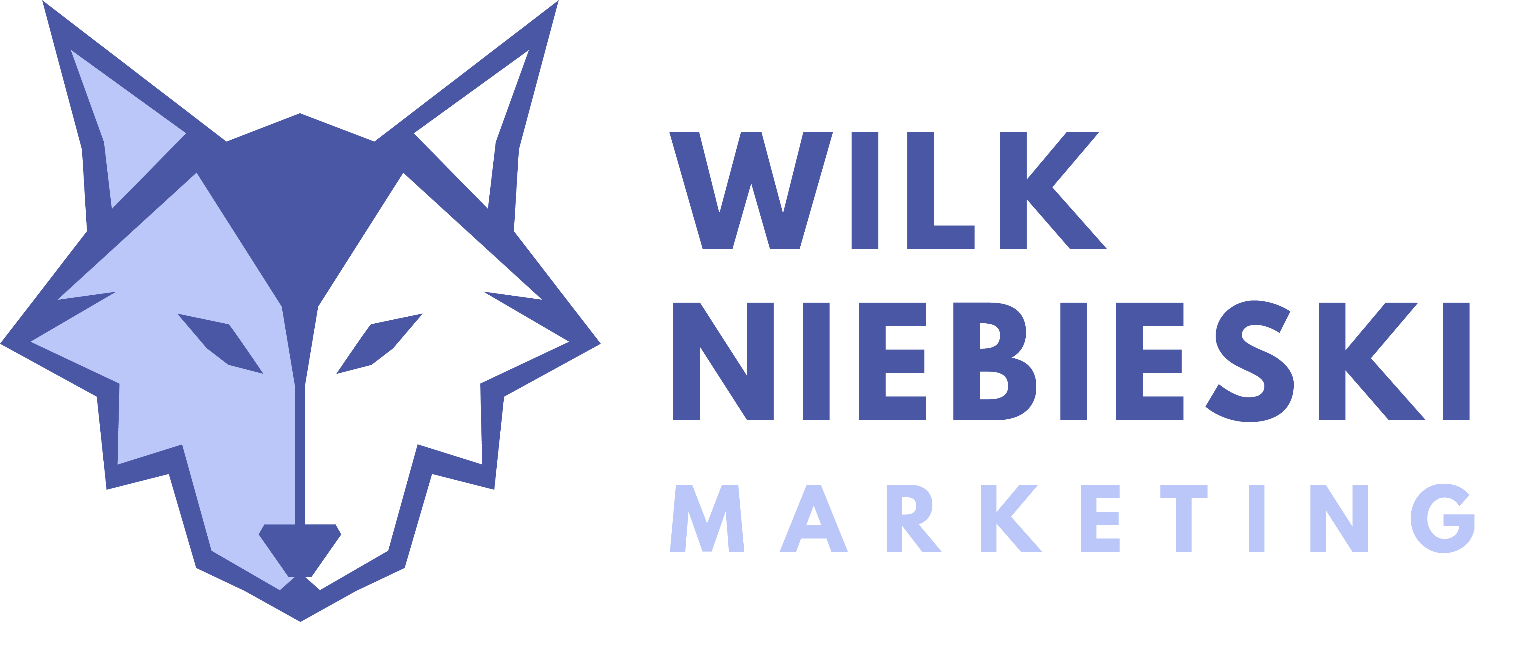 logo wilk niebieski marketing